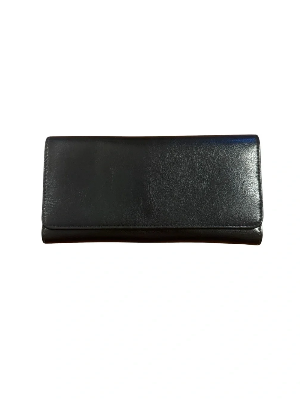 Vintage rina rich Classic Black Leather Foldover Wallet